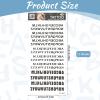 12 Sheets Temporary Tattoo Letters Self-adhesive Custom Temporary Tattoos Fake Letters Tattoo Stickers for Women and Men view 2