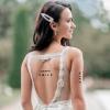 12 Sheets Temporary Tattoo Letters Self-adhesive Custom Temporary Tattoos Fake Letters Tattoo Stickers for Women and Men view 4