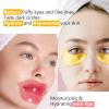 15 Pairs Collagen Crystal Eye Mask and 15 Pcs Collagen Crystal Lip Mask, Under Eye Patches and Lip Pads,Collagen Crystal Mask Set for Moisturizing, Reducing Fine Lines & Dark Circles (Gold and Pink) view 2