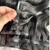 100% Human Hair PU Clip ins Extensions Body Wave Seamless Clip In Human Hair Extensions Brazilian Remy Hair Skin Weft Clip-on Hair Pieces 120g/set Natural Color (1 set 120g, 22inch) view 3