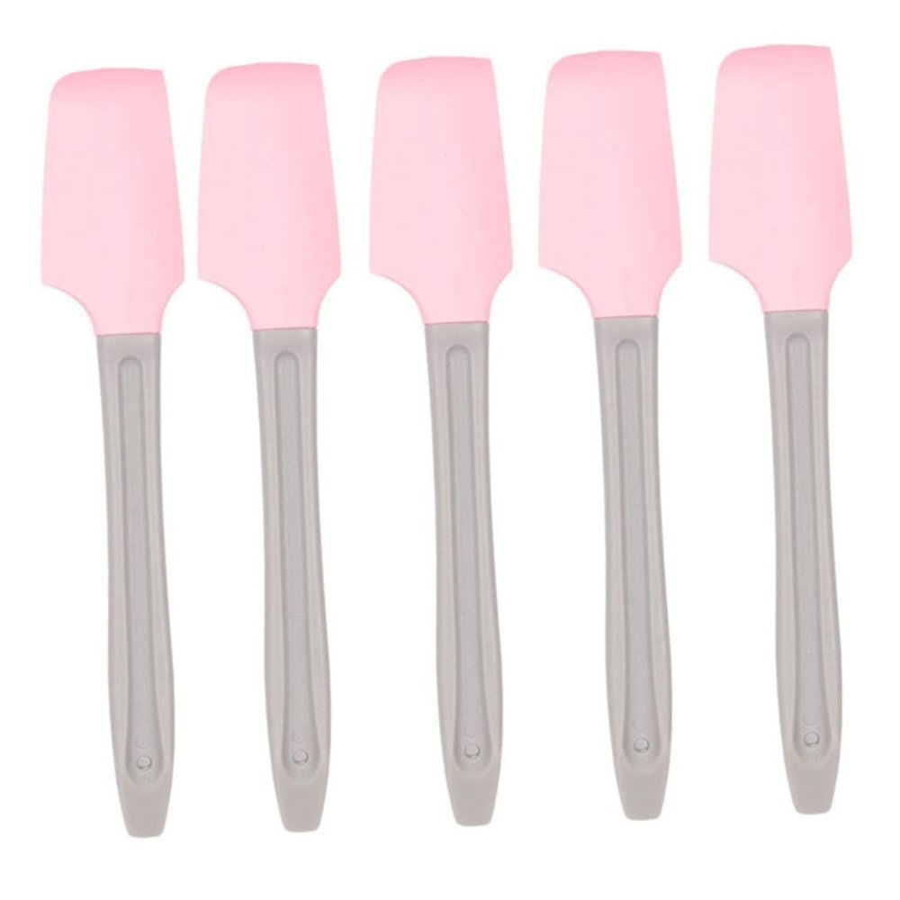 MAGICLULU 5pcs Silicone Makeup Brush for Hand and Foot Care Gentle Spatula for Masks and Waxing Reusable Beauty Tools for Home and Salon Use Ergonomic Design Pink