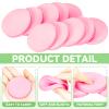 MotBach 60 PCS Pink Round Makeup Sponge, Cosmetic Sponge Round Foam Pad Eye Facial Powder Puff, Beauty Makeup Foundation Powder Blender for Women Lady All Skin Types Wet and Dry Dual Use view 2