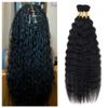 RLHAIR Wet and Wavy Human Braiding Hair Super Wave Bulk Human Hair For Braiding No Weft 100g (1Pack-4PCS) Super French Human Braiding Hair For Boho Braids (Super Wave#1b, 22 Inch) view 1