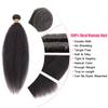 100% Unprocessed 10A Brazilian Yaki Straight Human Hair Extensions, Kinky Straight Bundles 22 Inch, 1 Pack 100g Remy Hair for Black Women Natural Color view 2