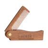 Father's Day Wooden Folding Comb: Customised Personalise Foldable Beard Comb For Dad view 1
