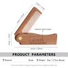 Father's Day Wooden Folding Comb: Customised Personalise Foldable Beard Comb For Dad view 3