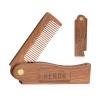 Father's Day Wooden Folding Comb: Customised Personalise Foldable Beard Comb For Dad view 4