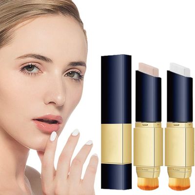 Double Sided Concealer With Brush, Double-SidedConcealer With Brush - 2-In-1 White Foundation Stick, DoubleSided Concealer, Long Lasting Makeup FullConcealer Stick (Natural+Ivory, 2pcs)