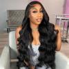 Mnjyihy Women 13X6 Hd Lace Frontal Wig 30 Inch Body Wave Lace Front Wigs Human Hair 13X4 HD Lace Wig 18inches#180% view 1