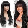 Mnjyihy Women 13X4/13X6 HD Lace Front Human Hair Wigs 150% 180% Density Brazilian Hair Wigs Natural Color Body Wave Human Hair Wig 13x4 Lace Wig 16inches#180% view 2