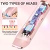 Electric Shaver for Women, 2-in-1 Electric Razor for Womens Legs Underarm Face Pubic Hairs, Rechargeable Razor Body Hair Trimmer Wet & Dry Use view 2