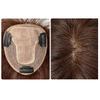 10 * 12 Human Hair With Bangs Straight Cover White Hair for Woman One Piece Three Clips (Natural Black) view 2