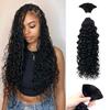 Liqusee Human Braiding Hair 100g One Bundle/Pack 28 Inch Natural Black Water Wave Curly Bulk Human Hair for Braiding No Weft 100% Unprocessed Brazilian Human Hair Braiding Hair for Boho Braids view 1