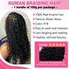 Liqusee Human Braiding Hair 100g One Bundle/Pack 28 Inch Natural Black Water Wave Curly Bulk Human Hair for Braiding No Weft 100% Unprocessed Brazilian Human Hair Braiding Hair for Boho Braids view 3