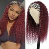 Bellarayine Headband Wig Human Hair Deep Wave Human Hair Headband Wig Glueless Curly Hair Human Hair Wigs None Lace Front Wigs for Black Women Human Hair (10inch,99J) view 1