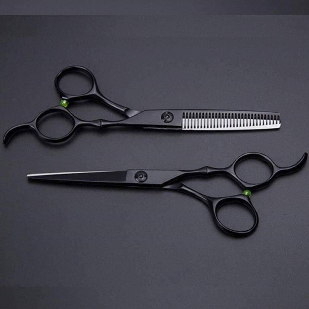 440c 6 Inch Hyun Black Hair Salon Scissors Cutting Barber Hair Scissors Scissor Thinning Shears Hairdressing Scissors