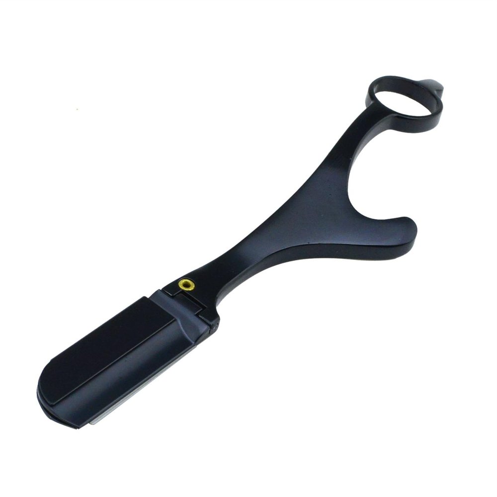 Ergonomic Handle Design Razors With Blades Beard Hair Removal Shaving Knife Manual Face Underarm Bikini Stainless Body Eyebrow Trimmers Barber Razors Moustache Beard Removal (Color : Black-20 Blades