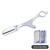 Ergonomic Handle Design Razors With Blades Beard Hair Removal Shaving Knife Manual Face Underarm Bikini Stainless Body Eyebrow Trimmers Barber Razors Moustache Beard Removal (Color : Silver-20 Blades view 2