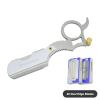 Gold Black Silver Gear Shaped Handle Design Razors With Blades Hair Removal Shaving Knife Beard Face Underarm Stainless Body Eyebrow Trimmers Barber Razors Moustache Beard Removal (Color : Silver-20 view 2