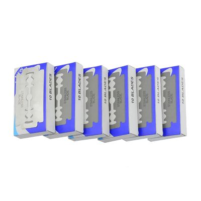 Ergonomic Handle Design Razors With Blades Beard Hair Removal Shaving Knife Manual Face Underarm Bikini Stainless Body Eyebrow Trimmers Barber Razors Moustache Beard Removal (Color : 60 Pieces Blades