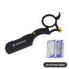 Gold Black Silver Gear Shaped Handle Design Razors With Blades Hair Removal Shaving Knife Beard Face Underarm Stainless Body Eyebrow Trimmers Barber Razors Moustache Beard Removal (Color : Black-20 B view 2