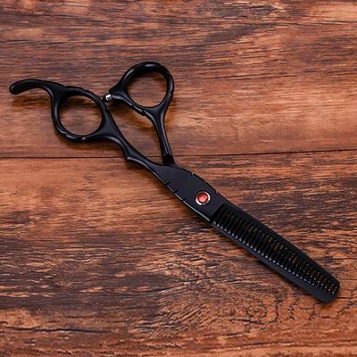 6 Inch Hair Cutting Scissors Super Sharp Hair Scissors with Case-Sharp and Precise Cut | Perfect for Women and Men | Hairdressing Scissors Haircut (Color : Red, Size : ToothCut6Inch)