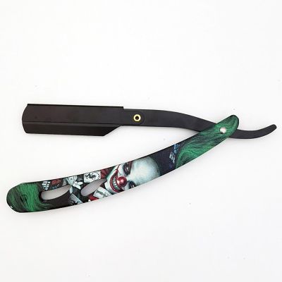 Ghost Shaving Knife Single Edge Dual Blade Razor Foldable Shaver SUS Black Hair Removal Beard Face Underarm Body Eyebrow Bikini Manual Shaving Straight Razors (Color : TD106MG1-25 Blades)
