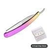 Colorful Manual Shaving Straight Razors Single Edge Blades Foldable Stainless Hair Removal Beard Face Underarm Body Groomers Eyebrow Trimmers Barber Razors Moustache Beard Removal (Color : TD106CHB-2 view 2