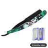 Ghost Shaving Knife Single Edge Dual Blade Razor Foldable Shaver SUS Black Hair Removal Beard Face Underarm Body Eyebrow Bikini Manual Shaving Straight Razors (Color : TD106MG1-20 Blades) view 2