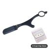 Ergonomic Handle Design Razors With Blades Beard Hair Removal Shaving Knife Manual Face Underarm Bikini Stainless Body Eyebrow Trimmers Barber Razors Moustache Beard Removal (Color : Black-25 Blades view 2