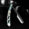 Ghost Shaving Knife Single Edge Dual Blade Razor Foldable Shaver SUS Black Hair Removal Beard Face Underarm Body Eyebrow Bikini Manual Shaving Straight Razors (Color : 60 Pieces Blades) view 3