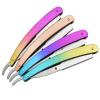Colorful Manual Shaving Straight Razors Single Edge Blades Foldable Stainless Hair Removal Beard Face Underarm Body Groomers Eyebrow Trimmers Barber Razors Moustache Beard Removal (Color : TD106CHC-2 view 3