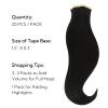 HOTBANANA Tape in Hair Extensions, 20 Inch 20pcs 50g Jet Black Tape in Real Remy Human Hair Extensions Straight view 2