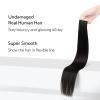 HOTBANANA Tape in Hair Extensions, 20 Inch 20pcs 50g Jet Black Tape in Real Remy Human Hair Extensions Straight view 4