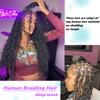 100 Percent Human Braiding Hair for Boho Braids 20 Inch 105g Curly Human Hair Boho Braiding Hair Wet and Wave Deep Wave Bulk Human Hair for Boho Knotless Braids No Weft 2 Bundles view 2