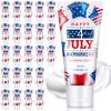 Dansib 24 Pcs Mini Sunscreen Bulk for Summer Wedding Party Spf 30 Water Resistant Sunscreen Lotion Bulk 1oz Travel Size for Thank You Gifts Wedding Party Supplies(White Cream,Independence Day) view 1