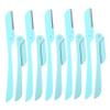 VINTORKY 10pcs Stainless Steel Eyebrow Trimmers Eyebrow for Women Precision Grooming Kit Travel-friendly Design Green view 1