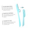 VINTORKY 10pcs Stainless Steel Eyebrow Trimmers Eyebrow for Women Precision Grooming Kit Travel-friendly Design Green view 2