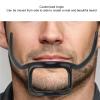 Beard Shaping Tool Template for Shaving, Shaper Suitable for Trimming Beards Tools for Shaved Shaver, Beard Mustache Combs (Black) view 4