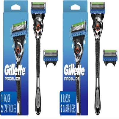 Gillette ProGlide Razor for Men, Handle + 2 Blade Refills (Pack of 2)