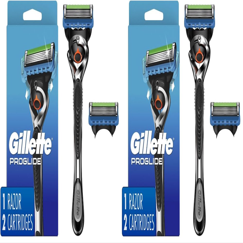 Gillette ProGlide Razor for Men, Handle + 2 Blade Refills (Pack of 2)