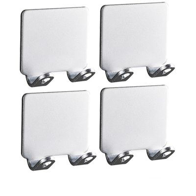GROWBY Shaving Razor Holder Multi-Function Men Shaving Shaver Storage Hook Wall Shelf Razor Rack Bathroom Kitchen Organizer Accessories,Sliver,4pcs
