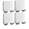 GROWBY Shaving Razor Holder Multi-Function Men Shaving Shaver Storage Hook Wall Shelf Razor Rack Bathroom Kitchen Organizer Accessories,Sliver,4pcs view 1