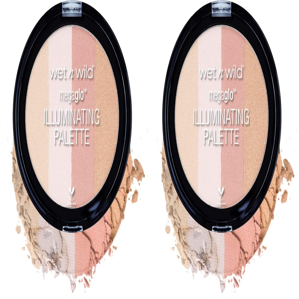 Blush Palette By Wet n Wild MegaGlo Illuminating Blush Makeup Powder Palette, Catwalk Pink, Highlighter Face Make Up (Pack of 2)