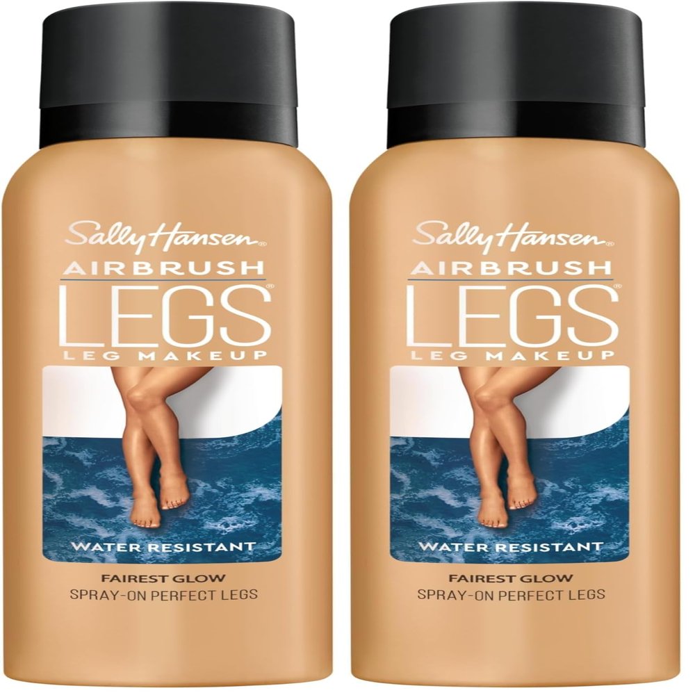 Sally Hansen Airbrush Legs, Spray-On Self-Tanner, Fairest Glow | 4.4 Oz | Pack of 2