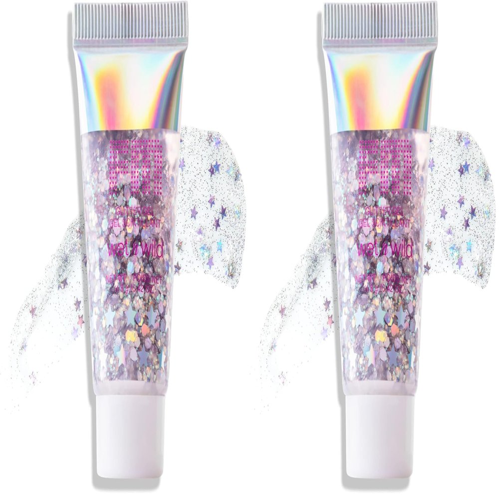 Body Glitter by Wet n Wild Fantasy Makers Glitter Gel Silver Seeing Double (Pack of 2)