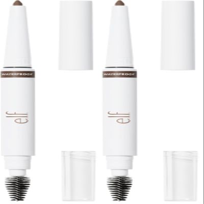 e.l.f. Brow Pencil, Neutral Brown | Waterproof | Long-Lasting | Pack of 2 | Vegan & Cruelty-Free