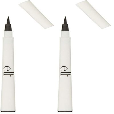 e.l.f. Eyeliner Pen with FeltTip Applicator, Black, 0.05 Fl Oz (Pack of 2)