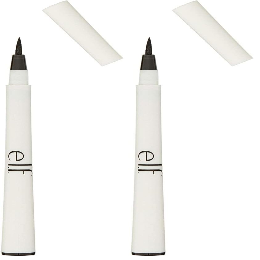 e.l.f. Eyeliner Pen with FeltTip Applicator, Black, 0.05 Fl Oz (Pack of 2)
