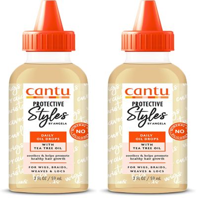 Cantu Protective Styles by Angela Daily Oil Drops with Tea Tree Oil, 2 Ounce (Pack of 2)